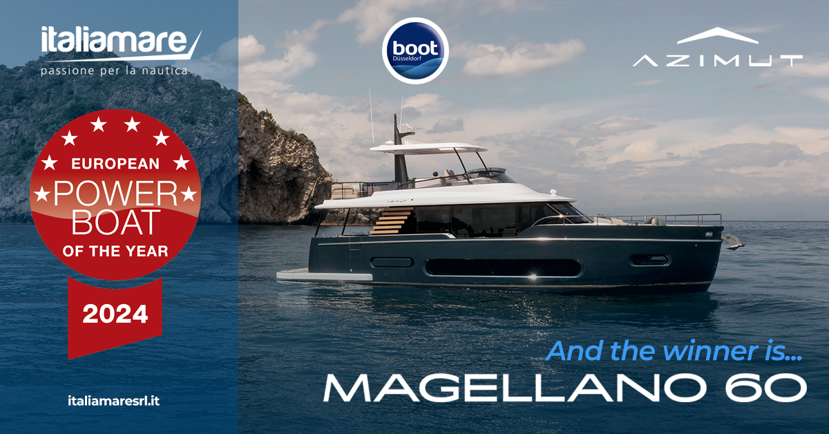 Magellano 60 di Azimut premiato con l’European Powerboat Award 2024